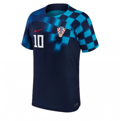 Chorwacja Luka Modric #10 Koszulka Wyjazdowych MŚ 2022 Krótki Rękaw
